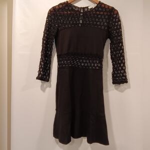 Sandro Black Lace Dress